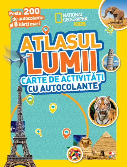 Atlasul lumii. Carte de activitati cu autocolante | - Litera