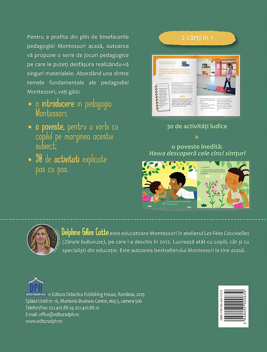 Montessori Acasa - Descopera cele cinci simturi | Delphine Gilles Cotte - Didactica Publishing House