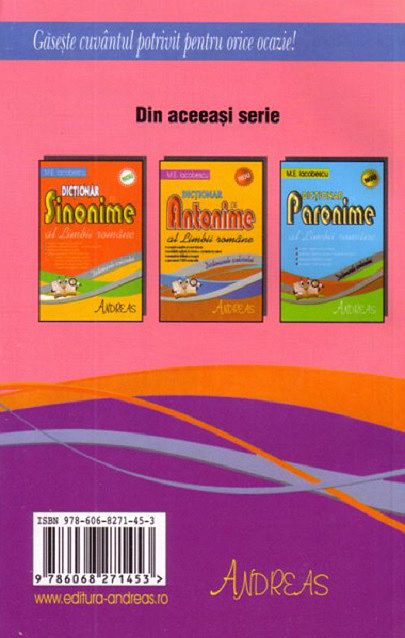 Dictionar de omonime al limbii romane | M.E. Iacobescu