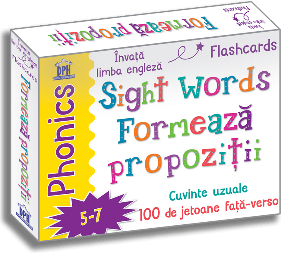 Sight words. Formeaza propozitii - Jetoane limba engleza | Fran Bromage - Didactica Publishing House