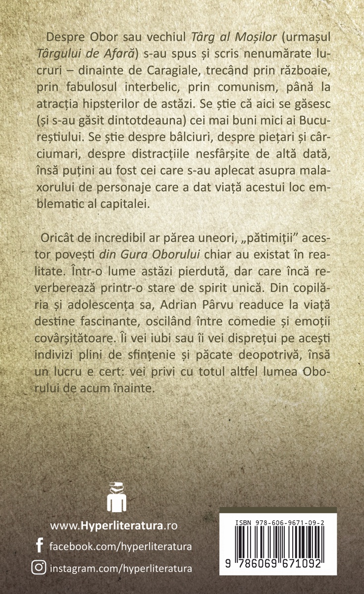 Patimi auzite din Gura Oborului | Adrian Parvu