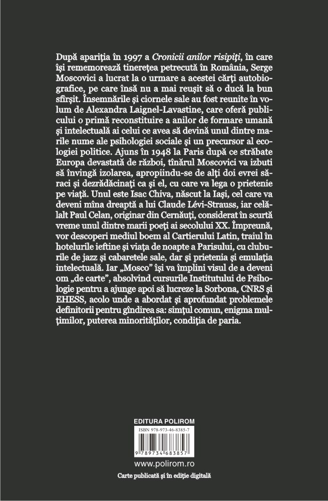 Dupa razboi la Paris | Serge Moscovici