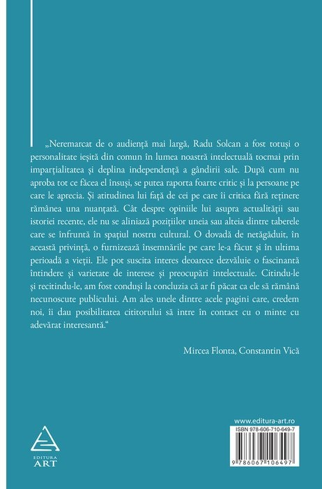 Vremuri noi, vremuri vechi | Mihail Radu Solcan