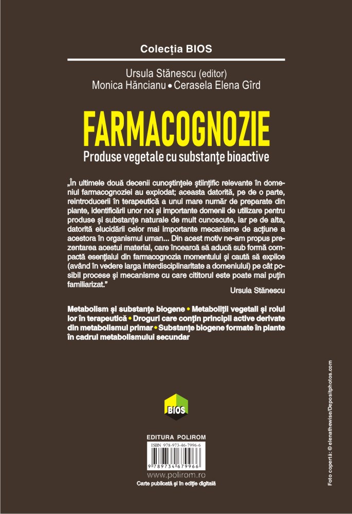 Farmacognozie | Ursula Stanescu (editor, Monica Hancianu, Cerasela Elena Gird