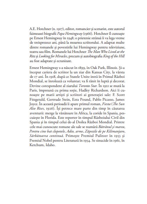 Iubirile lui Hemingway povestite de el insusi | A.E. Hotchner, Ernest Hemingway