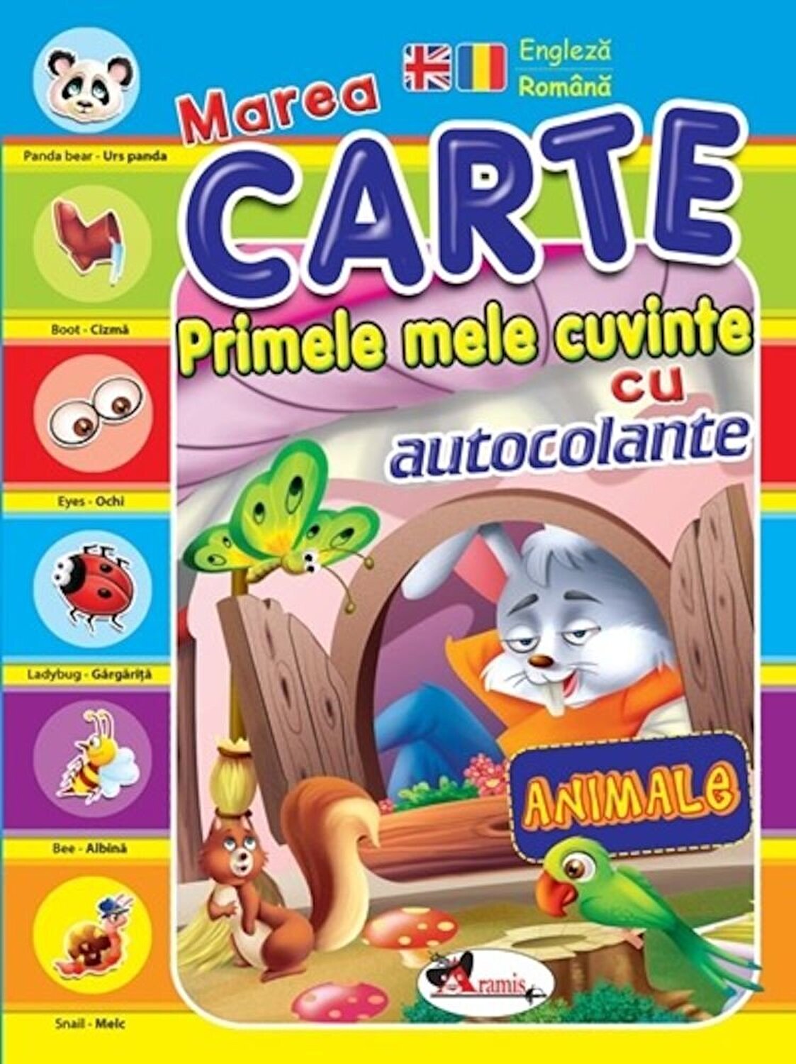 Primele mele cuvinte cu autocolante. Animalele (engleza-romana) | - Aramis